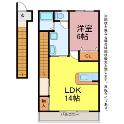 ハピネス平川の物件間取画像